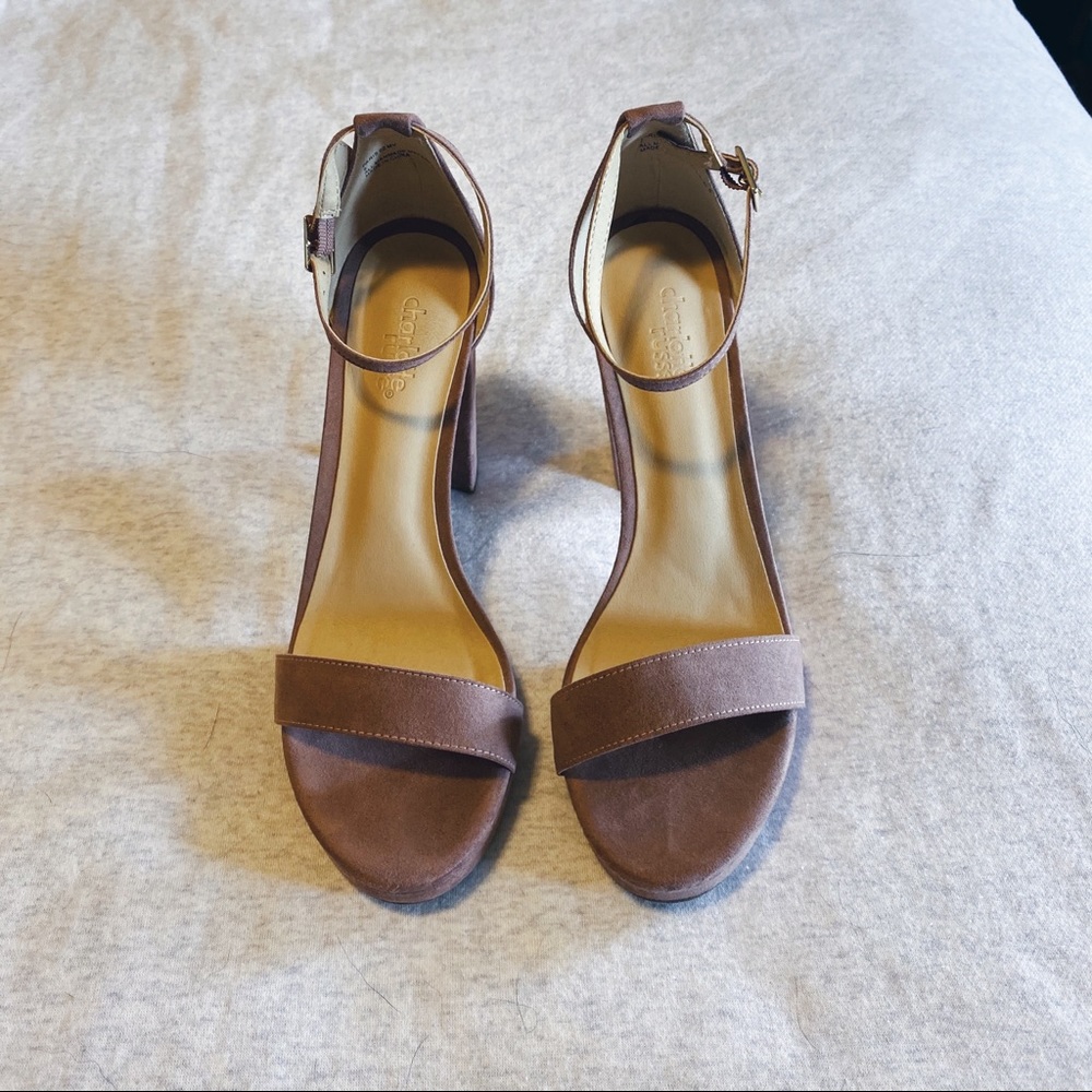 Charlotte Russe | Mauve Suede Sandal Heels
